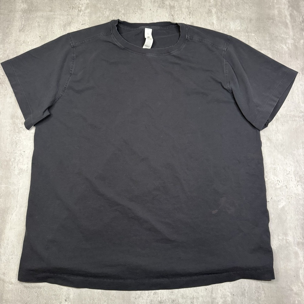 Lululemon Pique Oversized-Fit T-Shirt Mens Black Crewneck Shirt XXL